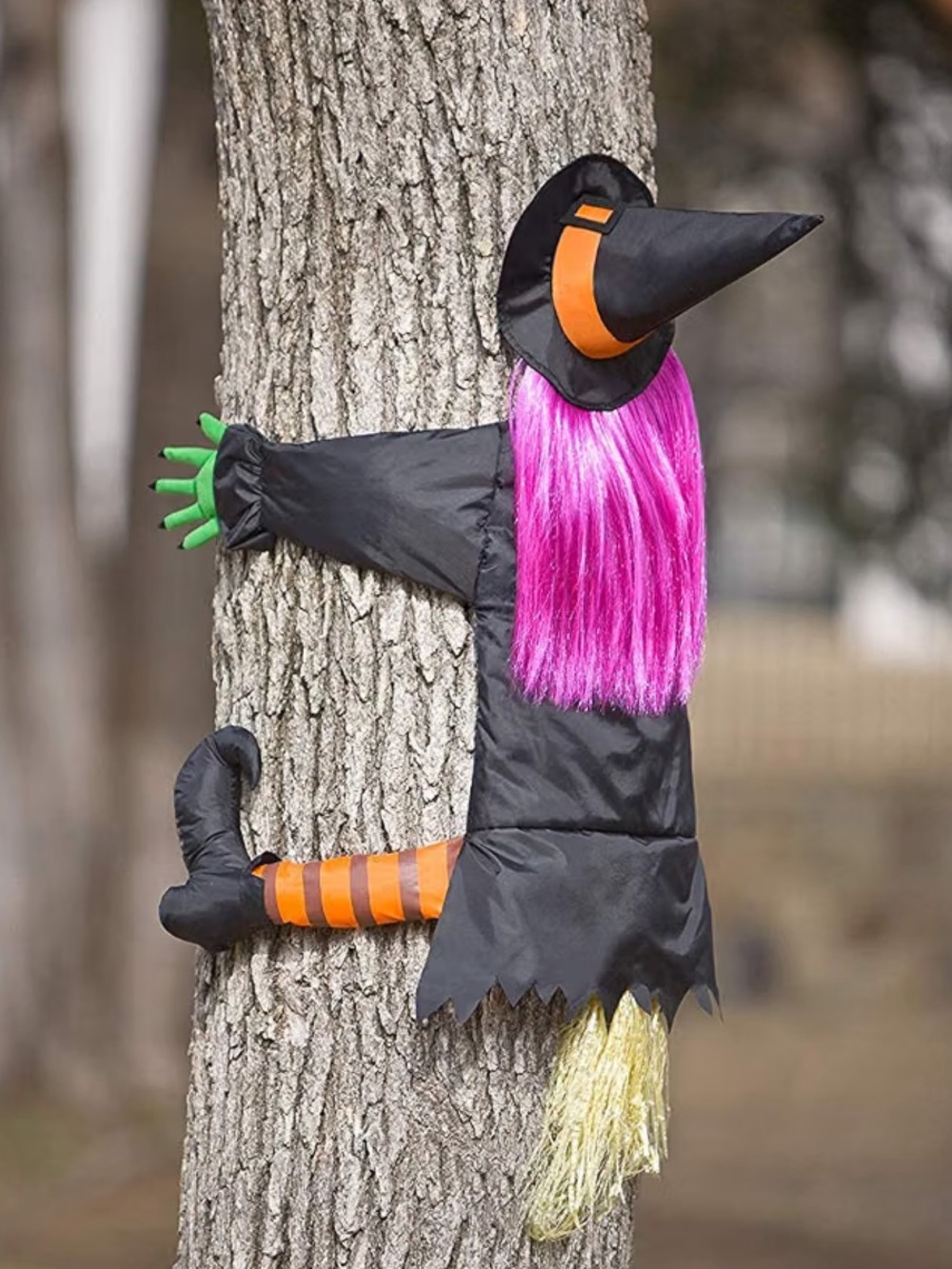 Halloween 36x18” Witch Hanging On a Tree Outdoor Decorative Accent NWT - Picture 2 of 9